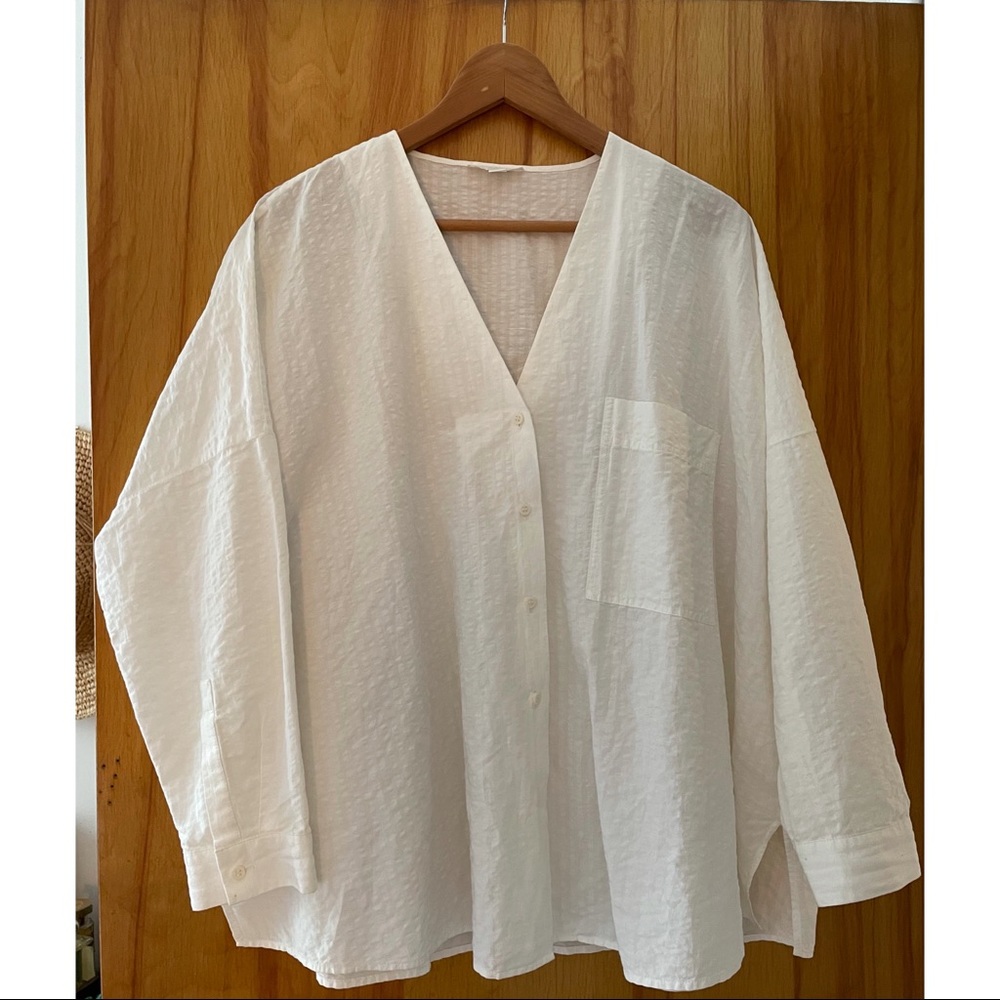 COS Oversized White Button-down Shirt
